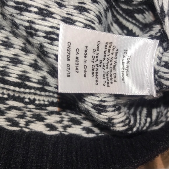 Talbots black and white patterned sweater - Picture 5 of 8